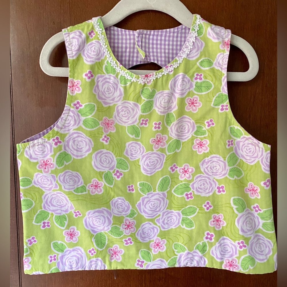 Reversible two piece floral set, size 6